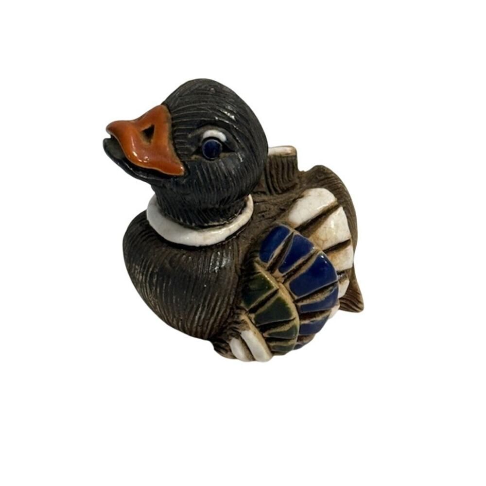 Vintage Artesania Rinconada Uruguay Signed Mallard Baby Duck Figurine 2.5"